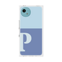 プレミアムスクエアケース［ オリジナル - initial two tone - P blue ］