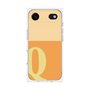 プレミアムスクエアケース［ オリジナル - initial two tone - Q orange ］