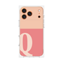 プレミアムスクエアケース［ オリジナル - initial two tone - Q pink ］