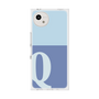 プレミアムスクエアケース［ オリジナル - initial two tone - Q blue ］
