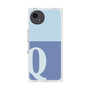 プレミアムスクエアケース［ オリジナル - initial two tone - Q blue ］