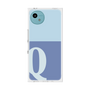 プレミアムスクエアケース［ オリジナル - initial two tone - Q blue ］