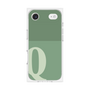 プレミアムスクエアケース［ オリジナル - initial two tone - Q green ］