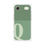 プレミアムスクエアケース［ オリジナル - initial two tone - Q green ］