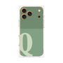 プレミアムスクエアケース［ オリジナル - initial two tone - Q green ］