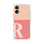 プレミアムスクエアケース［ オリジナル - initial two tone - R pink ］