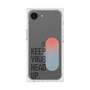 プレミアムスクエアケース［ オリジナル - ドットオーバーレイ - KEEP YOUR HEAD UP/A ］