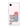 プレミアムスクエアケース［ オリジナル - ドットオーバーレイ - KEEP YOUR HEAD UP/A ］