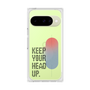プレミアムスクエアケース［ オリジナル - ドットオーバーレイ - KEEP YOUR HEAD UP/A ］