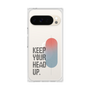 プレミアムスクエアケース［ オリジナル - ドットオーバーレイ - KEEP YOUR HEAD UP/A ］