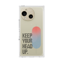 プレミアムスクエアケース［ オリジナル - ドットオーバーレイ - KEEP YOUR HEAD UP/A ］