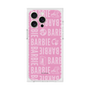 プレミアムスクエアケース［ Barbie - ロゴパターン3 ］