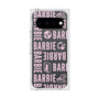 プレミアムスクエアケース［ Barbie - ロゴパターン3 - クリア ］