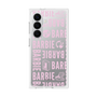 プレミアムスクエアケース［ Barbie - ロゴパターン3 - クリア ］