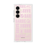 プレミアムスクエアケース［ Barbie - ロゴパターン3 - クリア ］