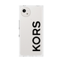 プレミアムスクエアケース［ MICHAEL KORS - Logo - Black ］