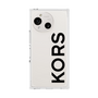 プレミアムスクエアケース［ MICHAEL KORS - Logo - Black ］