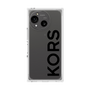 プレミアムスクエアケース［ MICHAEL KORS - Logo - Black ］