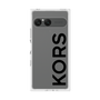 プレミアムスクエアケース［ MICHAEL KORS - Logo - Black ］