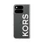 プレミアムスクエアケース［ MICHAEL KORS - Logo - White ］