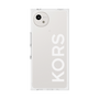プレミアムスクエアケース［ MICHAEL KORS - Logo - White ］