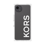 プレミアムスクエアケース［ MICHAEL KORS - Logo - White ］