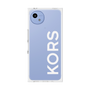 プレミアムスクエアケース［ MICHAEL KORS - Logo - White ］