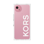 プレミアムスクエアケース［ MICHAEL KORS - Logo - White ］