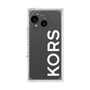 プレミアムスクエアケース［ MICHAEL KORS - Logo - White ］