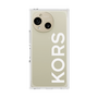 プレミアムスクエアケース［ MICHAEL KORS - Logo - White ］