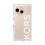 プレミアムスクエアケース［ MICHAEL KORS - Logo - White ］