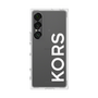 プレミアムスクエアケース［ MICHAEL KORS - Logo - White ］