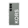 プレミアムスクエアケース［ MICHAEL KORS - Logo - White ］