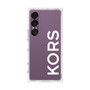 プレミアムスクエアケース［ MICHAEL KORS - Logo - White ］
