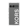 プレミアムスクエアケース［ MICHAEL KORS - Logo - White ］