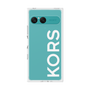 プレミアムスクエアケース［ MICHAEL KORS - Logo - White ］