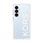 プレミアムスクエアケース［ MICHAEL KORS - Logo - White ］