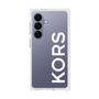 プレミアムスクエアケース［ MICHAEL KORS - Logo - White ］