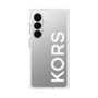 プレミアムスクエアケース［ MICHAEL KORS - Logo - White ］