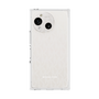 プレミアムスクエアケース［ MICHAEL KORS - Signiture - Clear White ］