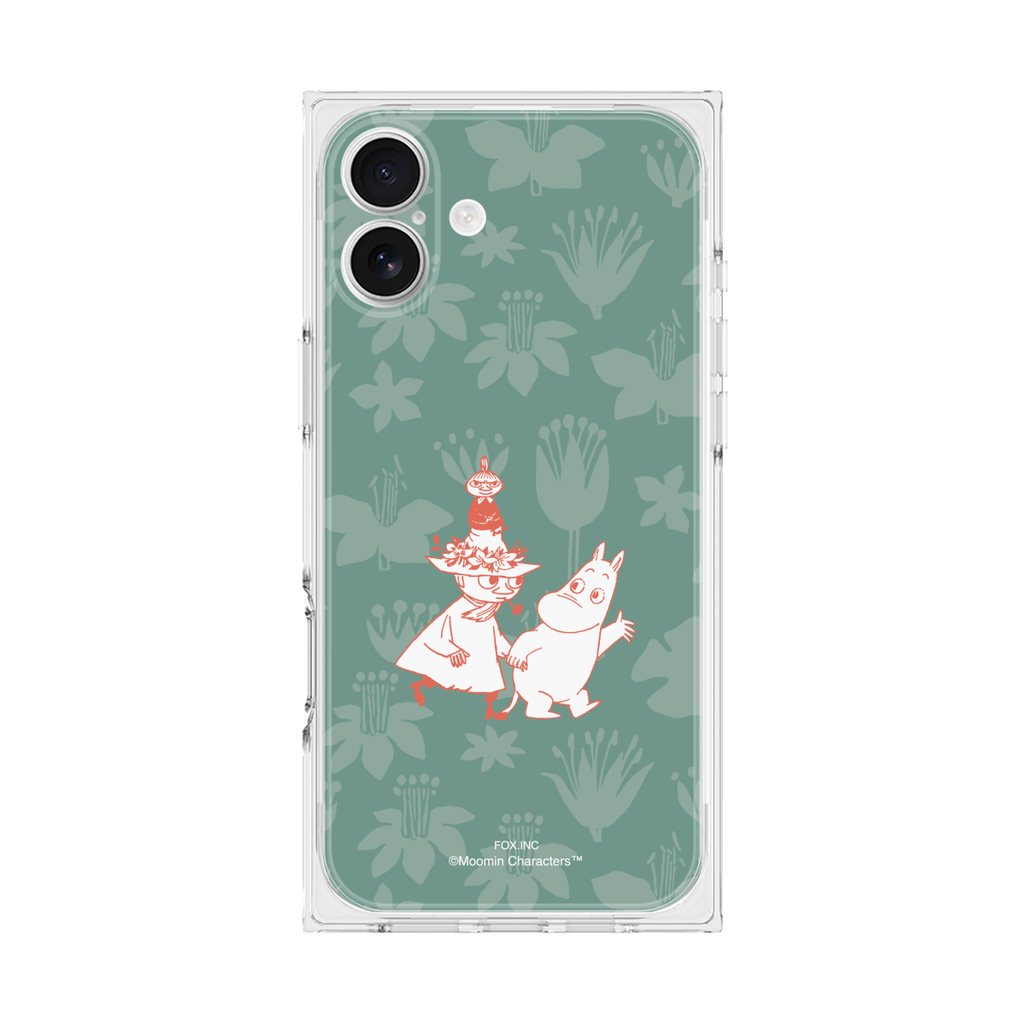 プレミアムスクエアケース for Apple iPhone 16 Plus［ MOOMIN - Moomin and Snufkin ］