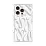 プレミアムスクエアケース［ KLON - スクリプトフロー - ホワイト ］