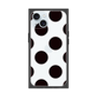 プレミアムスクエアケース［ シンプルドット - Black ］