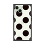 プレミアムスクエアケース［ シンプルドット - Black ］