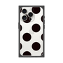 プレミアムスクエアケース［ シンプルドット - Black ］