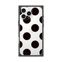 プレミアムスクエアケース［ シンプルドット - Black ］