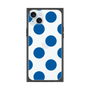 プレミアムスクエアケース［ シンプルドット - Blue ］