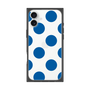 プレミアムスクエアケース［ シンプルドット - Blue ］
