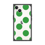 プレミアムスクエアケース［ シンプルドット - Green ］