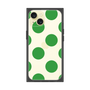 プレミアムスクエアケース［ シンプルドット - Green ］